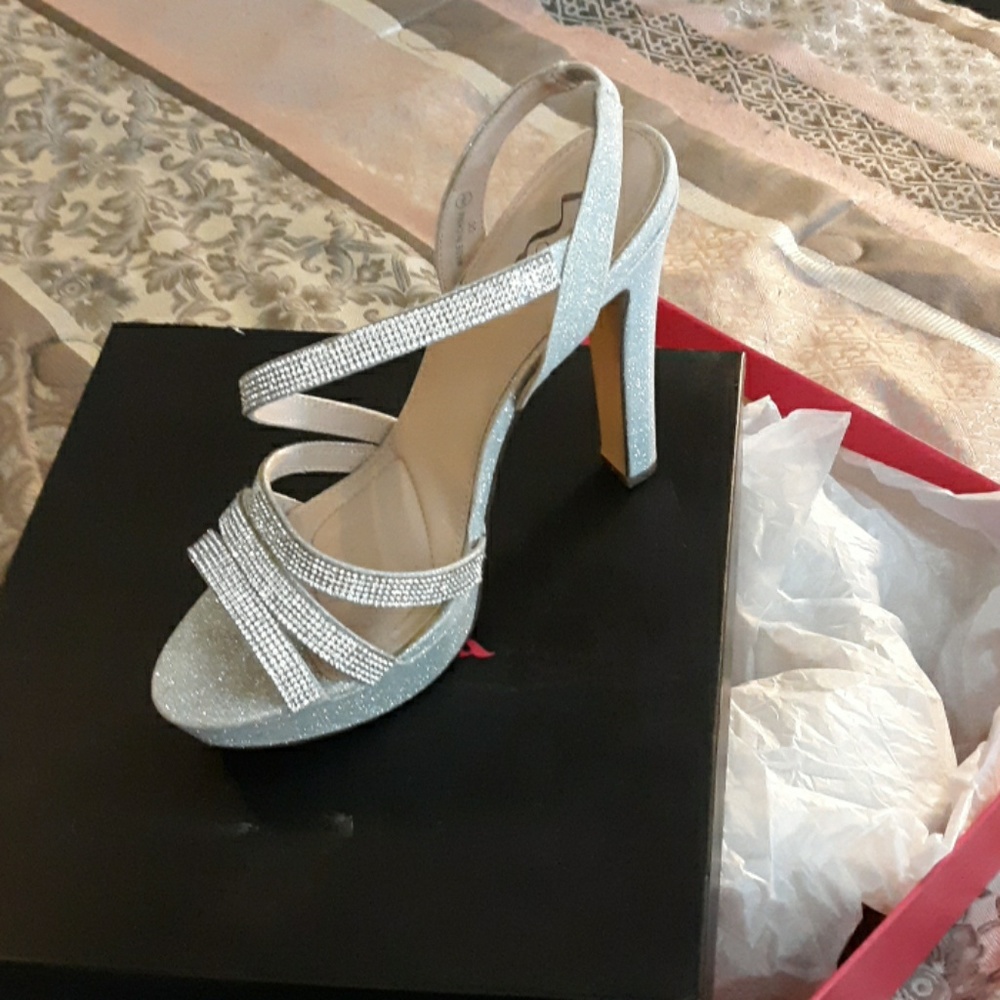 Glitter and rhinestone wedding shoes